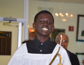 acolyte during worship